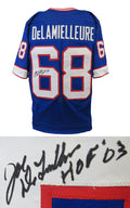 Joe DeLamielleure Signed Blue T/B Custom Football Jersey w/HOF'03 - DELJRY301 - Joe DeLamielleure Signed Blue T/B Custom Football Jersey w/HOF'03 product image