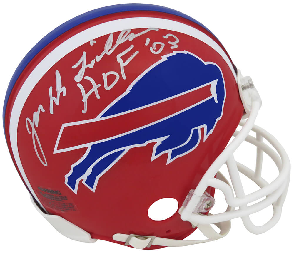 Joe DeLamielleure Signed Buffalo Bills Throwback Red Riddell Mini Helmet w/HOF'03 - DELMIN304 - Joe DeLamielleure Signed Buffalo Bills Throwback Red Riddell Mini Helmet w/HOF'03 product image