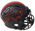Joe DeLamielleure Signed Buffalo Bills Eclipse Black Matte Riddell Full Size Speed Replica Helmet w/HOF'03 - DELREP302 - Joe DeLamielleure Signed Buffalo Bills Eclipse Black Matte Riddell Full Size Speed Replica Helmet w/HOF'03 product image