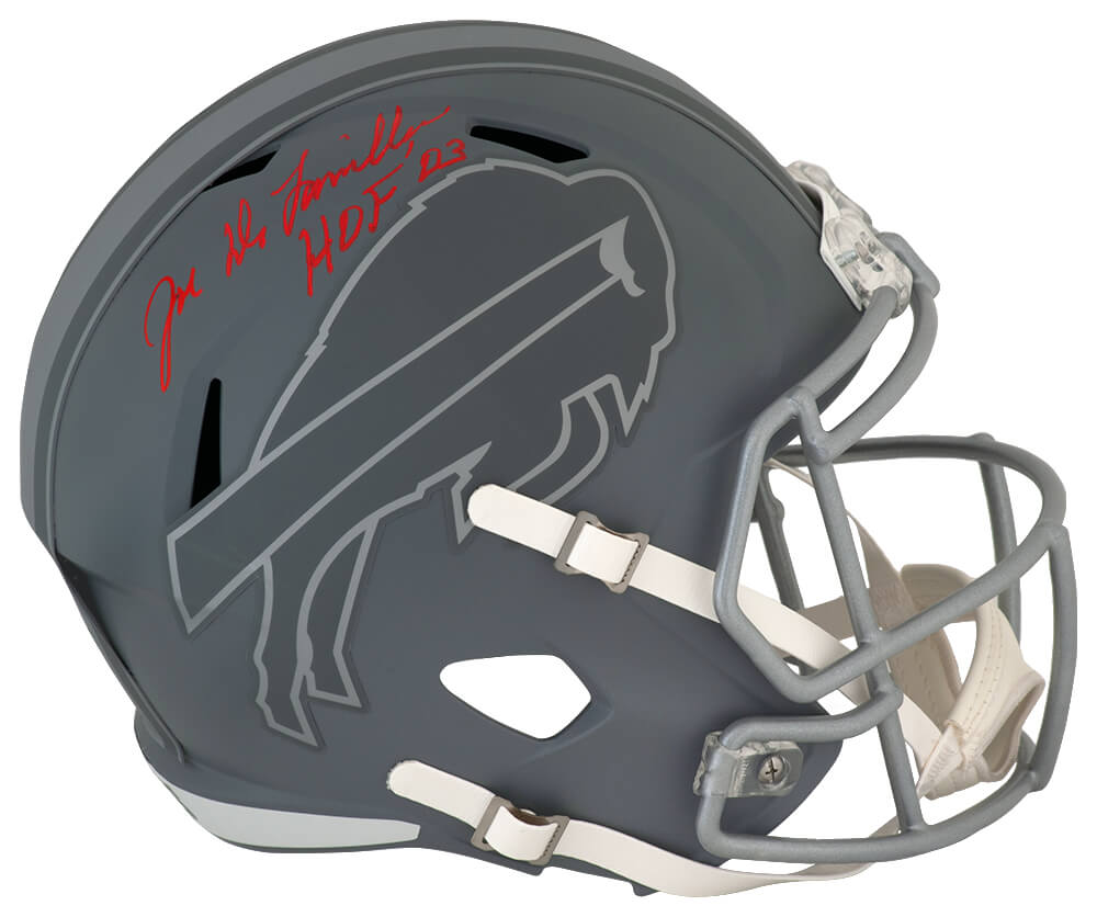 Joe DeLamielleure Signed Buffalo Bills SLATE Riddell Full Size Speed Replica Helmet w/HOF'03 - DELREP308 - Joe DeLamielleure Signed Buffalo Bills SLATE Riddell Full Size Speed Replica Helmet w/HOF'03 product image