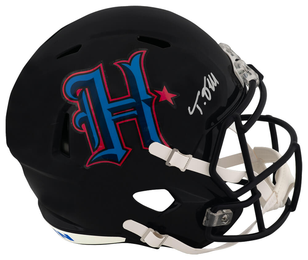 Tank Dell Signed Houston Texans 2024 Alternate Riddell Full Size Speed Replica Helmet - DELREP321 - Tank Dell Signed Houston Texans 2024 Alternate Riddell Full Size Speed Replica Helmet product image