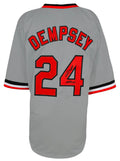 Rick Dempsey Signed Grey Throwback Custom Baseball Jersey w/MVP 83 WS - DEMJRY101 - Rick Dempsey Signed Grey Throwback Custom Baseball Jersey w/MVP 83 WS product image