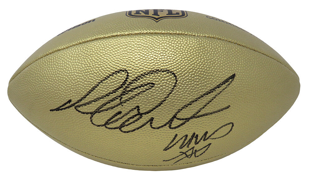 Richard Dent Signed Wilson Duke Gold Metallic NFL Full Size Replica Football w/MVP XX - DENFTB304 - Richard Dent Signed Wilson Duke Gold Metallic NFL Full Size Replica Football w/MVP XX product image