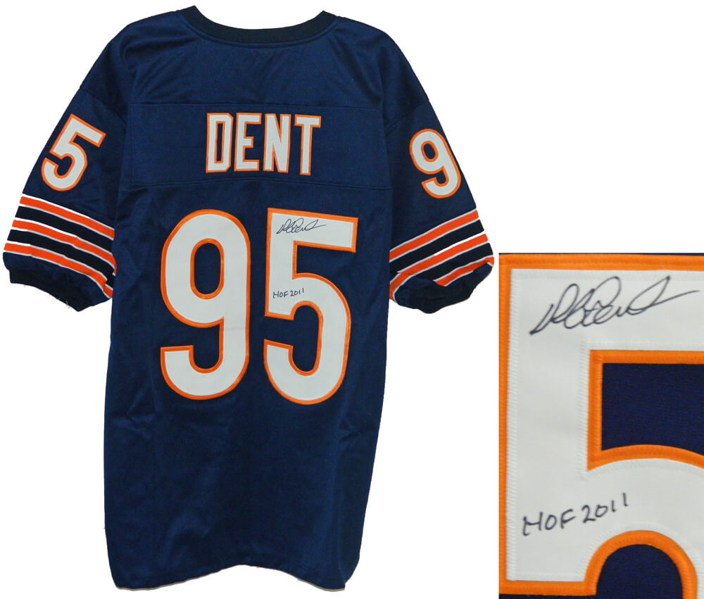 Richard Dent Signed Navy Custom Jersey w/HOF 2011 - DENJRY300 - Richard Dent Signed Navy Custom Jersey w/HOF 2011 product image