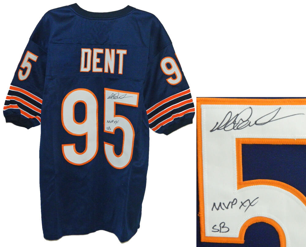 Richard Dent Signed Navy Custom Jersey w/SBXX MVP - DENJRY301 - Richard Dent Signed Navy Custom Jersey w/SBXX MVP product image