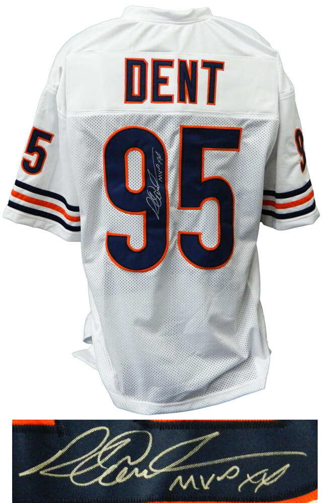 Richard Dent Signed White Custom Football Jersey w/MVP XX - DENJRY305 - Richard Dent Signed White Custom Football Jersey w/MVP XX product image
