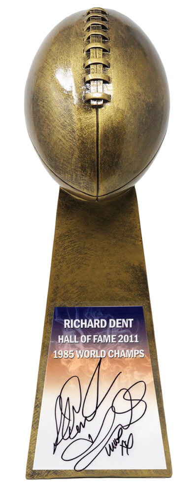 Richard Dent Signed Football World Champion 15 Inch Replica Gold Trophy w/MVP XX - DENTRO301 - Richard Dent Signed Football World Champion 15 Inch Replica Gold Trophy w/MVP XX product image