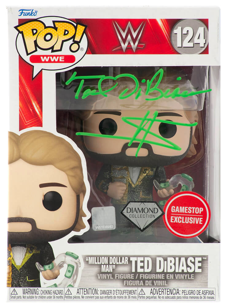 Ted DiBiase Signed 'Million Dollar Man' WWE Diamond Collection Funko Pop Doll #124 - DIBFUN501 - Ted DiBiase Signed 'Million Dollar Man' WWE Diamond Collection Funko Pop Doll #124 product image