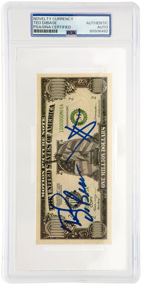 Ted DiBiase Signed ($1M) One  Million Dollar Novelty Bill - (PSA Encapsulated) - DIBOTH501 - Ted DiBiase Signed ($1M) One Million Dollar Novelty Bill - (PSA Encapsulated) product image