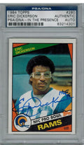 Eric Dickerson Signed Rams 1984 Topps Rookie Card #280 w/HOF'99 PSA/DNA - DICCAR301 - Eric Dickerson Signed Rams 1984 Topps Rookie Card #280 w/HOF'99 PSA/DNA product image
