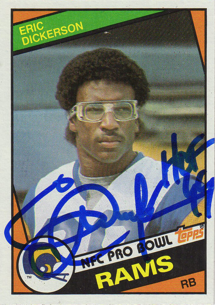 Eric Dickerson Signed Los Angeles Rams 1984 Topps Rookie Card #280 w/HOF'99 - DICCAR305 - Eric Dickerson Signed Los Angeles Rams 1984 Topps Rookie Card #280 w/HOF'99 product image