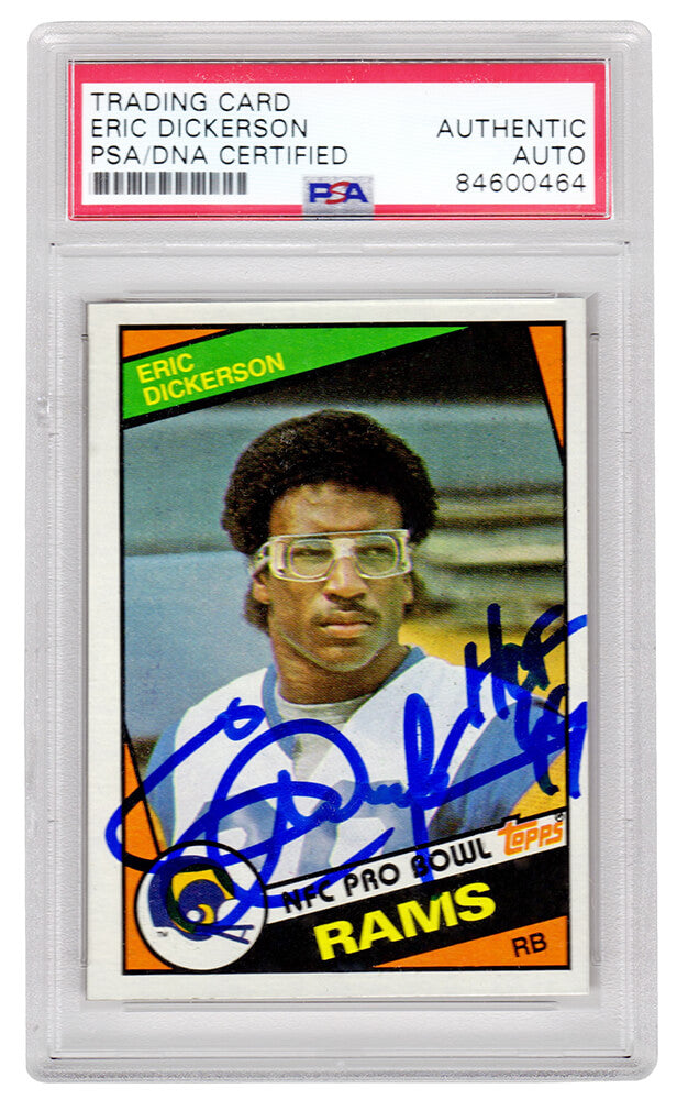 Eric Dickerson Signed Los Angeles Rams 1984 Topps Rookie Card #280 w/HOF'99 - (PSA/DNA Encapsulated) - DICCAR306 - Eric Dickerson Signed Los Angeles Rams 1984 Topps Rookie Card #280 w/HOF'99 - (PSA/DNA Encapsulated) product image