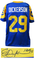 Eric Dickerson Signed Blue & Yellow Throwback Custom Jersey w/HOF'99 (Beckett) - DICJRY304 - Eric Dickerson Signed Blue & Yellow Throwback Custom Jersey w/HOF'99 (Beckett) product image
