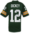 Lynn Dickey Signed Green Custom Football Jersey w/Packers HOF'92 - DICJRY310 - Lynn Dickey Signed Green Custom Football Jersey w/Packers HOF'92 product image