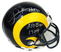 Eric Dickerson Signed Los Angeles Rams Throwback Riddell Mini Helmet w/2105 Yds 1984, HOF'99 - DICMIN302 - Eric Dickerson Signed Los Angeles Rams Throwback Riddell Mini Helmet w/2105 Yds 1984, HOF'99 product image