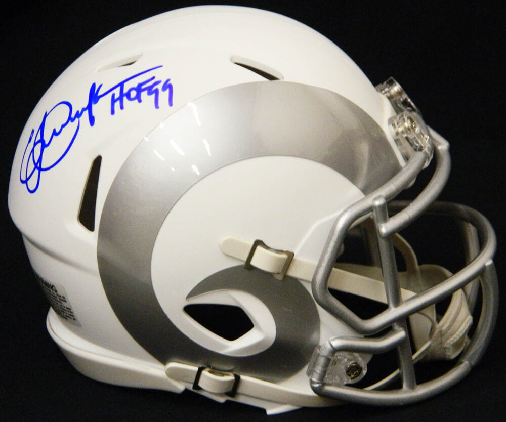 Eric Dickerson Signed Los Angeles Rams White Ice Riddell Speed Mini Helmet w/HOF'99 - DICMIN303 - Eric Dickerson Signed Los Angeles Rams White Ice Riddell Speed Mini Helmet w/HOF'99 product image