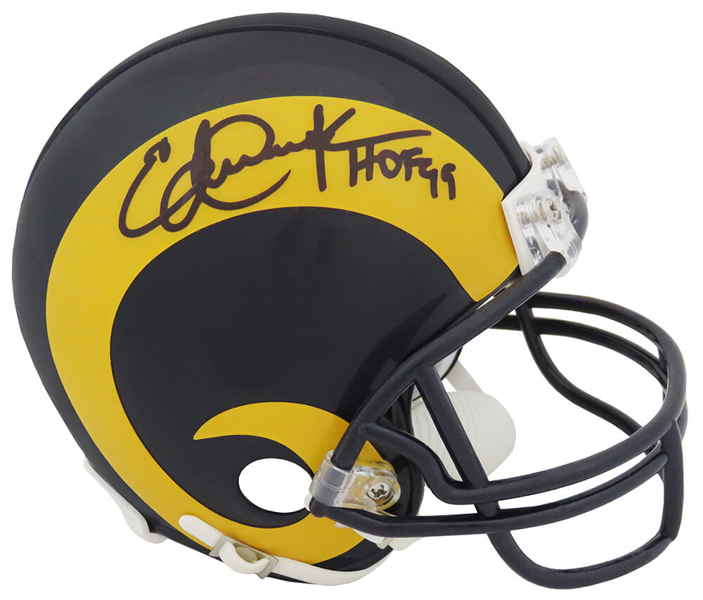 Eric Dickerson Signed LA Rams Throwback Riddell Mini Helmet w/HOF'99 - DICMIN304 - Eric Dickerson Signed LA Rams Throwback Riddell Mini Helmet w/HOF'99 product image