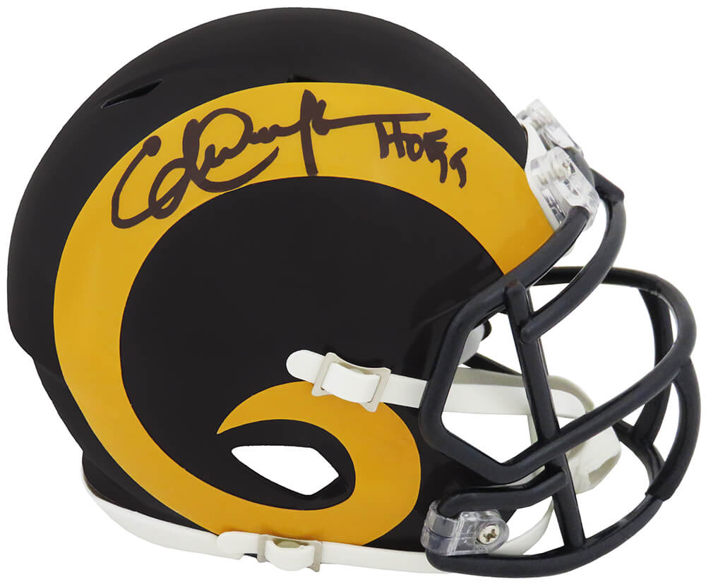 Eric Dickerson Los Angeles Ram Throwback Riddell Speed Mini Helmet W/HOF 99 - DICMIN311 - Eric Dickerson Los Angeles Ram Throwback Riddell Speed Mini Helmet W/HOF 99 product image