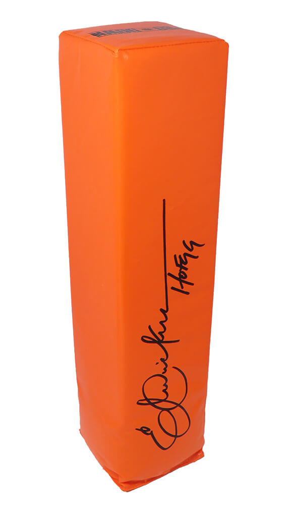 Eric Dickerson Signed Orange Endzone Football Pylon w/HOF'99 - DICPYL300 - Eric Dickerson Signed Orange Endzone Football Pylon w/HOF'99 product image