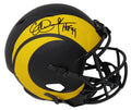 Eric Dickerson Signed Los Angeles Rams Eclipse Black Matte Riddell Full Size Speed Replica Helmet w/HOF'99 - DICREP306 - Eric Dickerson Signed Los Angeles Rams Eclipse Black Matte Riddell Full Size Speed Replica Helmet w/HOF'99 product image