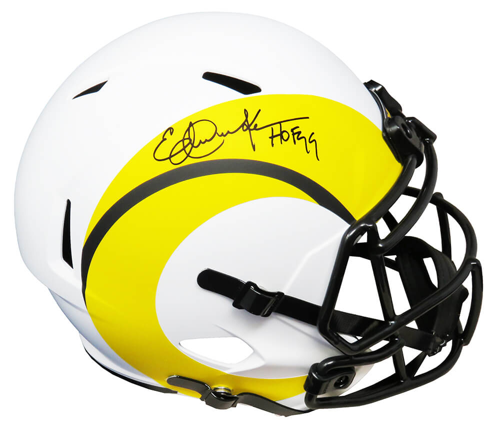 Eric Dickerson Signed Los Angeles Rams Lunar Eclipse White Riddell Full Size Speed Replica Helmet w/HOF'99 - DICREP309 - Eric Dickerson Signed Los Angeles Rams Lunar Eclipse White Riddell Full Size Speed Replica Helmet w/HOF'99 product image