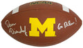 Dan Dierdorf Signed Michigan Wolverines Wilson NCAA Logo Football w/Go Blue - DIEFTB301 - Dan Dierdorf Signed Michigan Wolverines Wilson NCAA Logo Football w/Go Blue product image