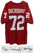 Dan Dierdorf Signed Red Throwback Custom Football Jersey w/HOF 96 - DIEJRY300 - Dan Dierdorf Signed Red Throwback Custom Football Jersey w/HOF 96 product image