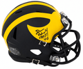 Dan Dierdorf Signed Michigan Wolverines Riddell Speed Mini Helmet w/CHOF'00 - DIEMIN304 - Dan Dierdorf Signed Michigan Wolverines Riddell Speed Mini Helmet w/CHOF'00 product image