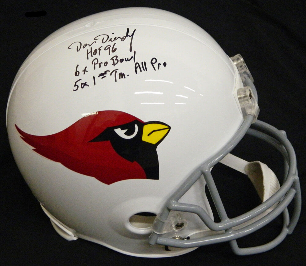 Dan Dierdorf Signed St Louis Cardinals Throwback Riddell Full Size Replica Helmet w/3 Inscriptions - DIEREP300 - Dan Dierdorf Signed St Louis Cardinals Throwback Riddell Full Size Replica Helmet w/3 Inscriptions product image
