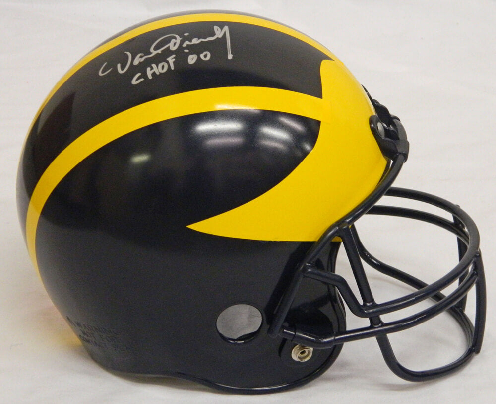 Dan Dierdorf Signed Michigan Wolverines Youth Replica Helmet w/CHOF 00 - DIEREP301 - Dan Dierdorf Signed Michigan Wolverines Youth Replica Helmet w/CHOF 00 product image