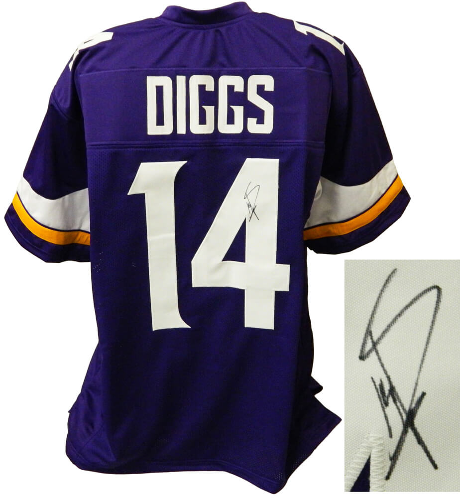 Stefon Diggs Signed Purple Custom Football Jersey - DIGJRY301 - Stefon Diggs Signed Purple Custom Football Jersey product image