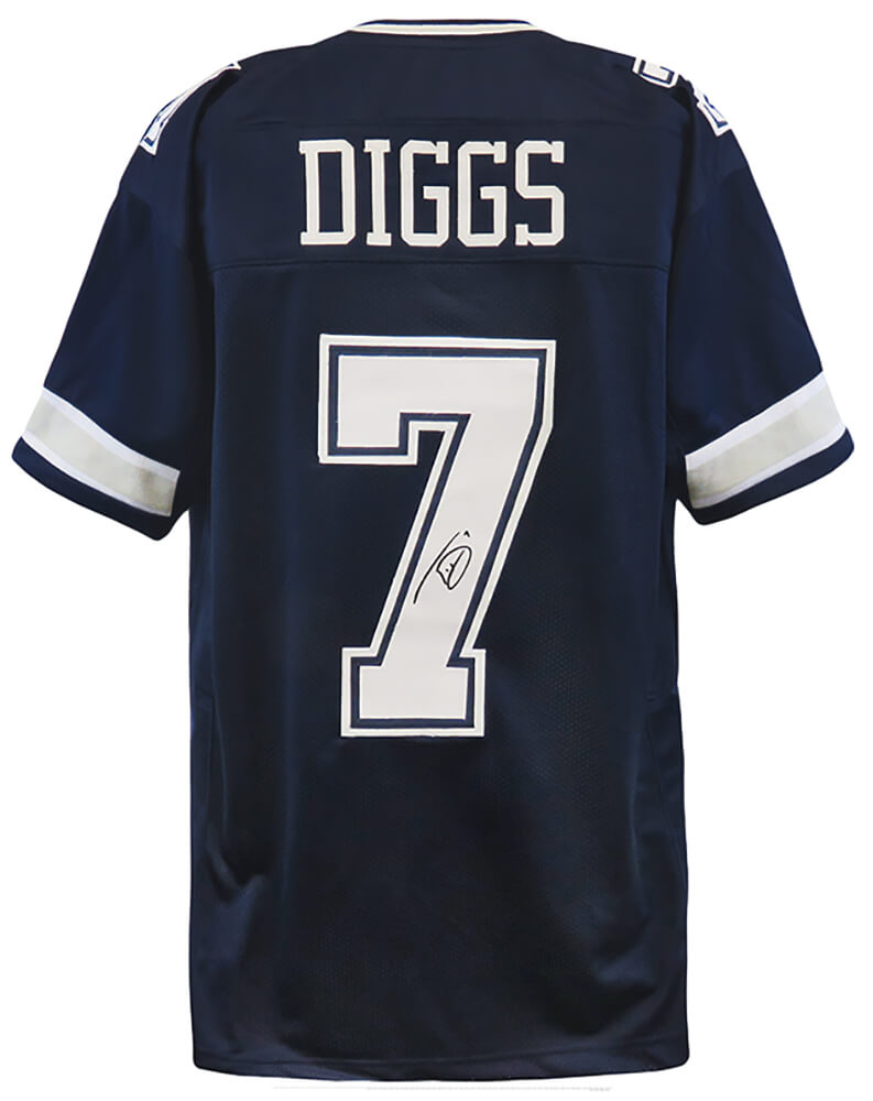 Trevon Diggs Signed Navy Custom Football Jersey - DIGJRY311 - Trevon Diggs Signed Navy Custom Football Jersey product image