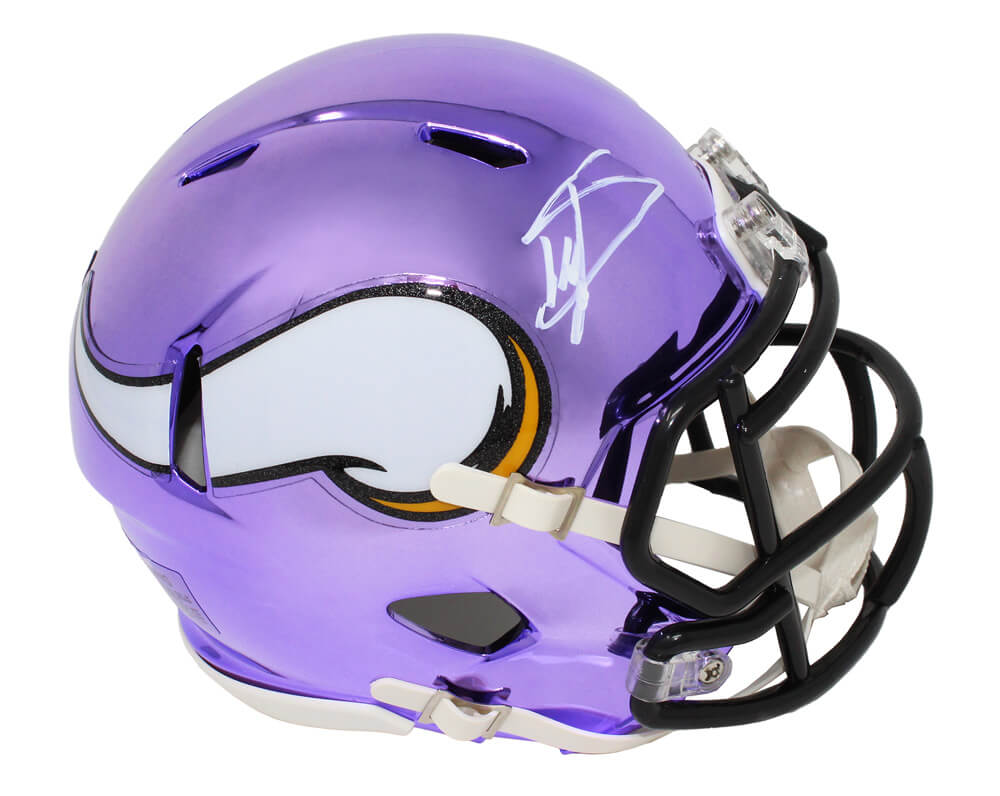 Stefon Diggs Signed Minnesota Vikings Chrome Riddell Speed Mini Helmet - DIGMIN301 - Stefon Diggs Signed Minnesota Vikings Chrome Riddell Speed Mini Helmet product image