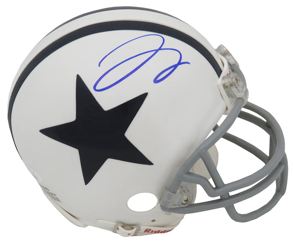 Trevon Diggs Signed Dallas Cowboys White Throwback Riddell Mini Helmet (JSA) - DIGMIN311 - Trevon Diggs Signed Dallas Cowboys White Throwback Riddell Mini Helmet (JSA) product image
