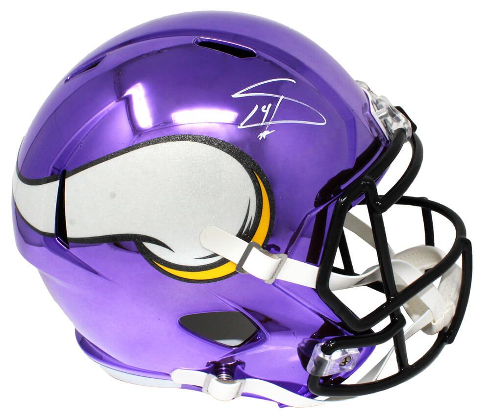 Stefon Diggs Signed Minnesota Vikings Chrome Riddell Speed Full Size Replica Helmet - DIGREP301 - Stefon Diggs Signed Minnesota Vikings Chrome Riddell Speed Full Size Replica Helmet product image