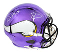Stefon Diggs & Adam Thielen Dual Signed Minnesota Vikings Chrome Riddell Speed Full Size Replica Helmet - DIGREP306 - Stefon Diggs & Adam Thielen Dual Signed Minnesota Vikings Chrome Riddell Speed Full Size Replica Helmet product image