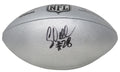 Corey Dillon Signed Wilson Duke Silver Metallic NFL Full Size Replica Football - DILFTB301 - Corey Dillon Signed Wilson Duke Silver Metallic NFL Full Size Replica Football product image