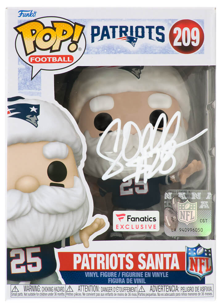 Corey Dillon Signed New England Patriots 'SANTA' Funko Pop Doll #209 - DILFUN300 - Corey Dillon Signed New England Patriots 'SANTA' Funko Pop Doll #209 product image
