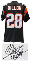 Corey Dillon Signed Black Custom Football Jersey - DILJRY300 - Corey Dillon Signed Black Custom Football Jersey product image