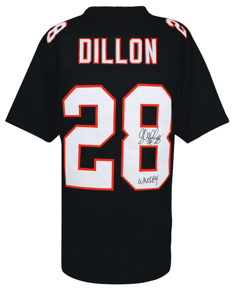 Corey Dillon Signed Black Custom Football Jersey w/Who Dey - DILJRY302 - Corey Dillon Signed Black Custom Football Jersey w/Who Dey product image