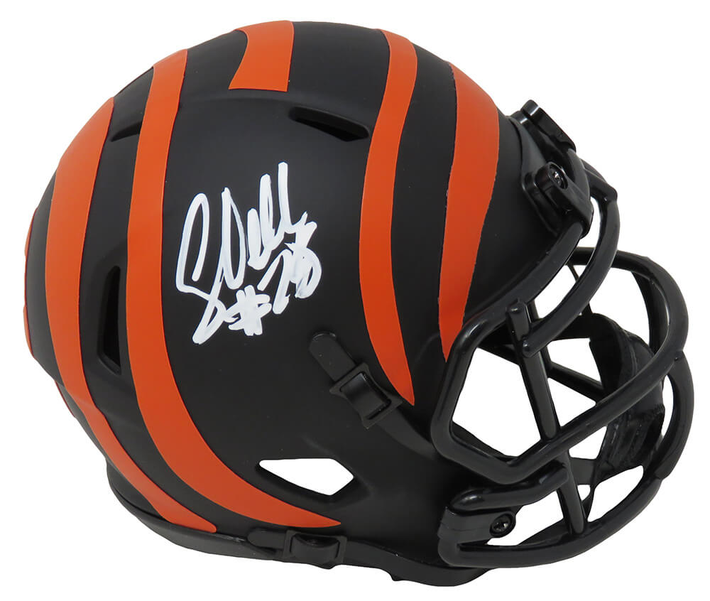 Corey Dillon Signed Cincinnati Bengals Eclipse Black Matte Riddell Speed Mini Helmet - DILMIN303 - Corey Dillon Signed Cincinnati Bengals Eclipse Black Matte Riddell Speed Mini Helmet product image
