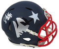Corey Dillon Signed New England Patriots AMP Alternate Series Riddell Speed Mini Helmet - DILMIN305 - Corey Dillon Signed New England Patriots AMP Alternate Series Riddell Speed Mini Helmet product image