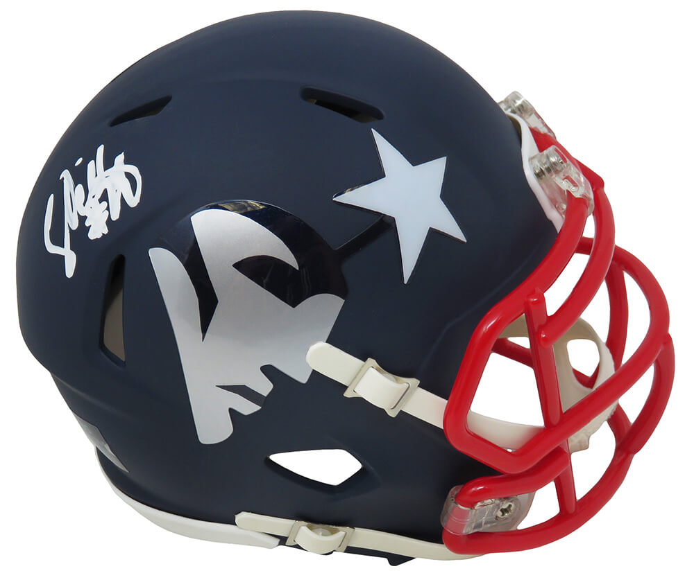 Corey Dillon Signed New England Patriots AMP Alternate Series Riddell Speed Mini Helmet - DILMIN305 - Corey Dillon Signed New England Patriots AMP Alternate Series Riddell Speed Mini Helmet product image