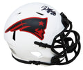 Corey Dillon Signed New England Patriots Lunar Eclipse White Matte Riddell Speed Mini Helmet - DILMIN307 - Corey Dillon Signed New England Patriots Lunar Eclipse White Matte Riddell Speed Mini Helmet product image