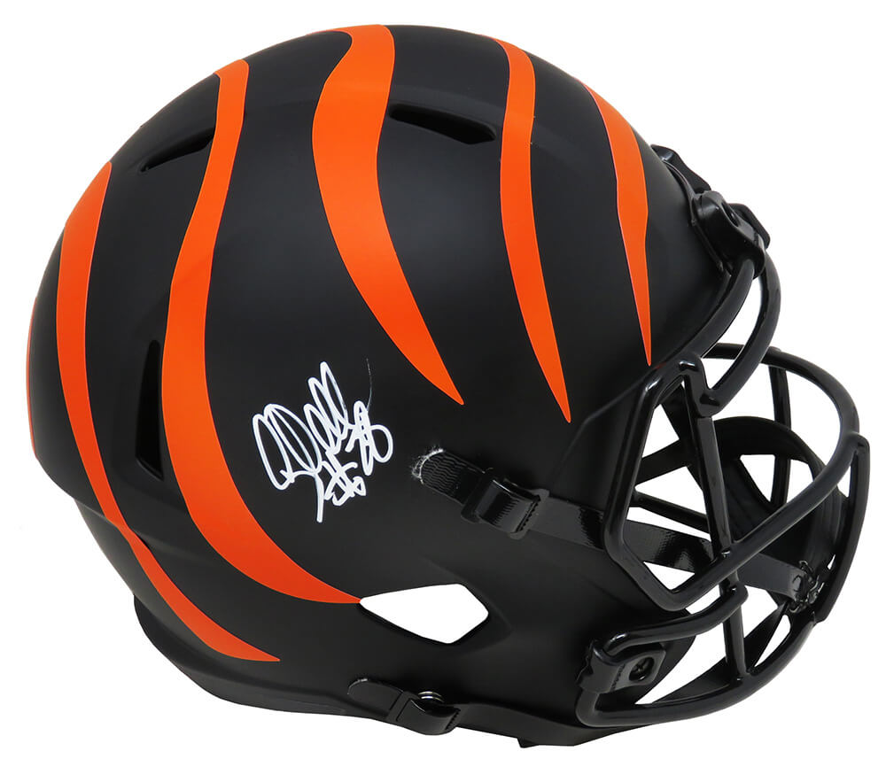 Corey Dillon Signed Cincinnati Bengals Eclipse Black Matte Riddell Full Size Speed Replica Helmet - DILREP303 - Corey Dillon Signed Cincinnati Bengals Eclipse Black Matte Riddell Full Size Speed Replica Helmet product image