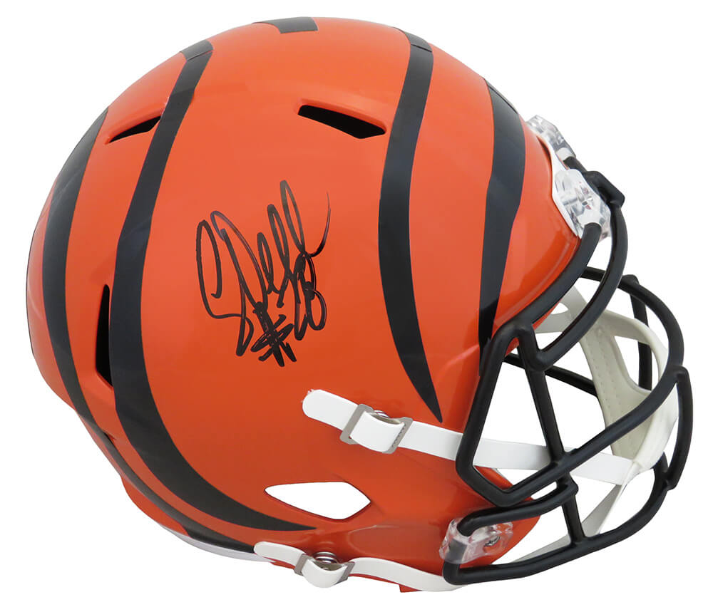 Corey Dillon Signed Cincinnati Bengals Riddell Full Size Speed Replica Helmet - DILREP308 - Corey Dillon Signed Cincinnati Bengals Riddell Full Size Speed Replica Helmet product image