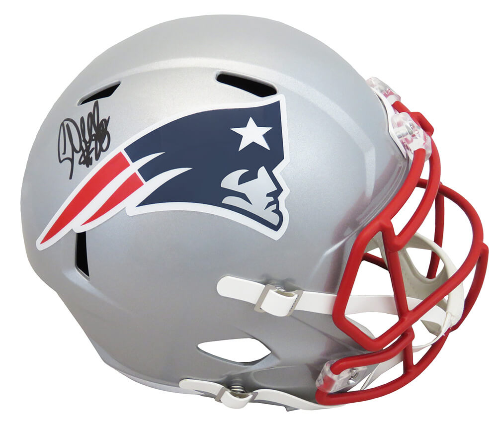 Corey Dillon Signed New England Patriots Riddell Full Size Speed Replica Helmet - DILREP310 - Corey Dillon Signed New England Patriots Riddell Full Size Speed Replica Helmet product image