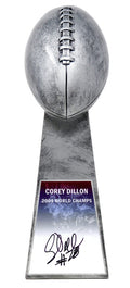 Corey Dillon Signed Football World Champion 15 Inch Replica Silver Trophy - DILTRO301 - Corey Dillon Signed Football World Champion 15 Inch Replica Silver Trophy product image