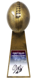 Corey Dillon Signed Football World Champion 15 Inch Replica Gold Trophy - DILTRO302 - Corey Dillon Signed Football World Champion 15 Inch Replica Gold Trophy product image