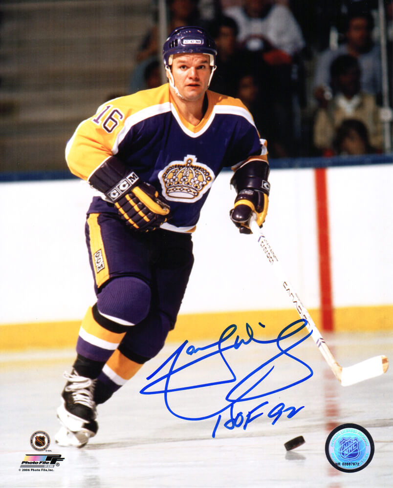 Marcel Dionne Signed Los Angeles King Action 8x10 Photo w/HOF'92 - DIO08P401 - Marcel Dionne Signed Los Angeles King Action 8x10 Photo w/HOF'92 product image